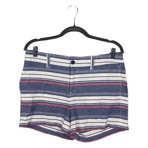 Khaki's by GAP The 4" Short Women Size 6 Chino Striped Modest Casual Flat Front